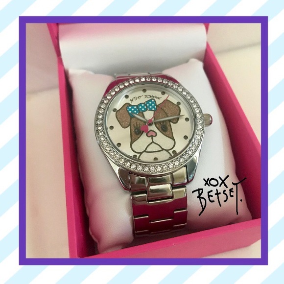Betsey Johnson Puppy Dog with Bow Bracelet Watch - Picture 5 of 7